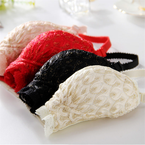 Conjunto de sujetador y bragas lencería sexy inalámbrica push up rojo para mujer - Imagen 9 de 24