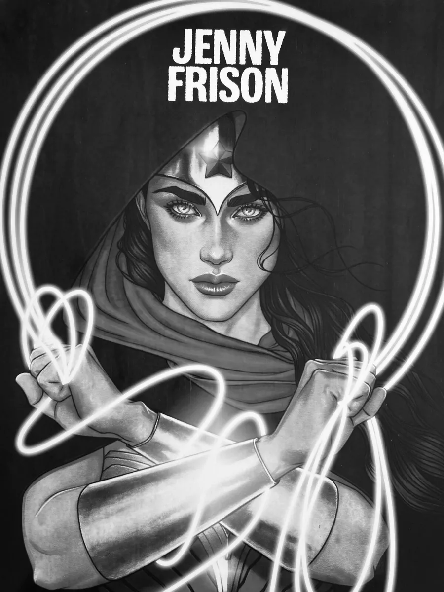 Avail. 5/13 12PM EST: Jenny Frison / Wonder Woman Visit Puerto Rico  Benefit Print (JSA Certified)