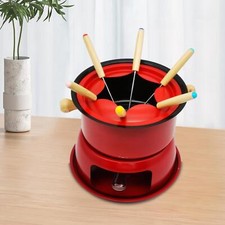 Gusseisen Fonduetopf Set Mini Stabil Verdickt Käsefondue Set Tragbar