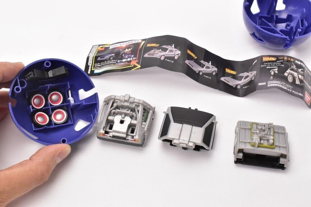 BACK TO THE FUTURE DELOREAN EXCEED DX BANDAI JAPAN CAR X 3 WITH