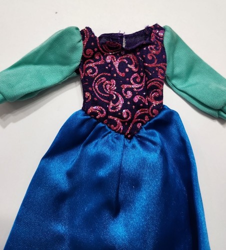 DISNEY FROZEN ANNA NUR PUPPENKLEID BLAU & SCHWARZ - Bild 2 von 3