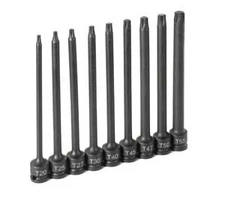 Grey Pneumatic 1206T 3/8" Drive 9 Piece 6" Length Internal Star Set  Brand New!