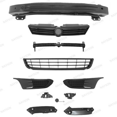 For Jetta 2011-2014 Front Grilles/Bumper Impact Bar/Bracket Mounting Support Set