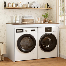 Armadio per Lavatrice E Asciugatrice 60X128X97Cm Mobile per Lavatrice E Asciugat