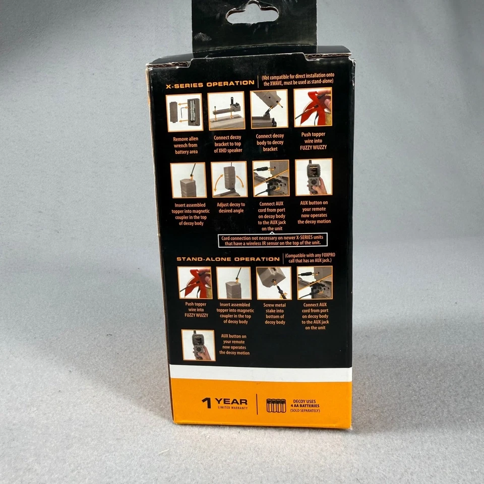 Nuevo en Caja FOXPRO X-DECOY Depredador Señuelo Difuso Wuzzy Topper Coyote Caza Nuevo en Caja Foto 4 de 4