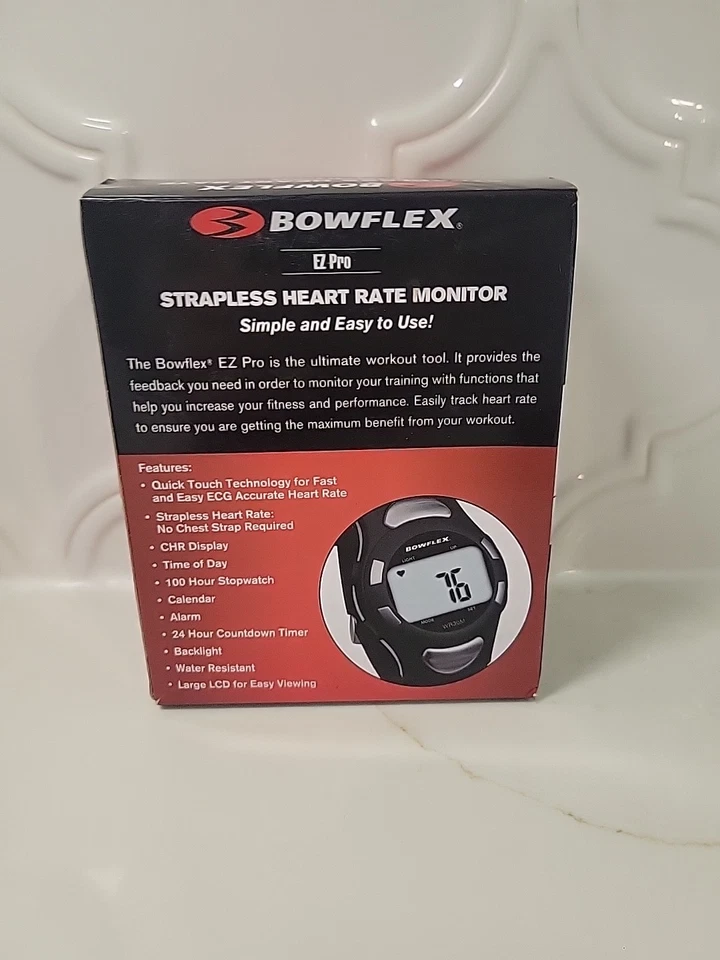 NUEVO Monitor de Ritmo Cardíaco Bowflex Sin Tirantes EZ Pro Resistente al Agua Negro - Caja Abierta Foto 2 de 4