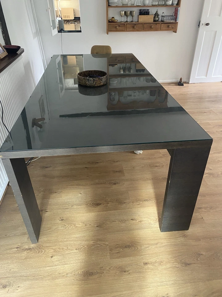 Huge Bobois Roche Smoked Grey Glass Table - Image 2 of 4