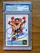 2011 A&G Manny Pacquiao Auto "Pac-Man" PSA/DNA Mint 9 Bold Blue Ink