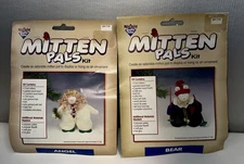 2 Nicole Mitten Pals Kit  Andel & Bear  5" Tall ~ NEW