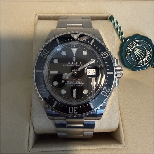 Rolex Sea-Dweller Black Dial 43mm Steel Bracelet Date Box Papers Manual