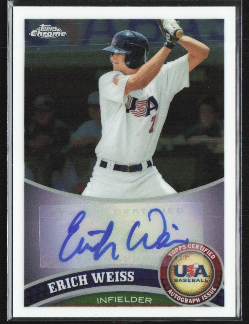 Erich Weiss 2011 Topps Chrome USA Auto B #USABB22 Collegiate National Team