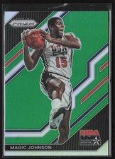2022-23 Panini Prizm #7 Magic Johnson USA Basketball Prizms Green