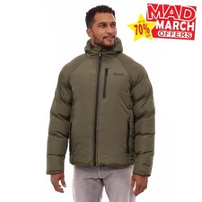Bench Rafera Mens Hooded Puffer Jacket Warm Winter Padded Coat Khaki