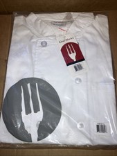 Chef Works Unisex Volnay Chef Coat, White X-Large PCSSWHTXL Size XL