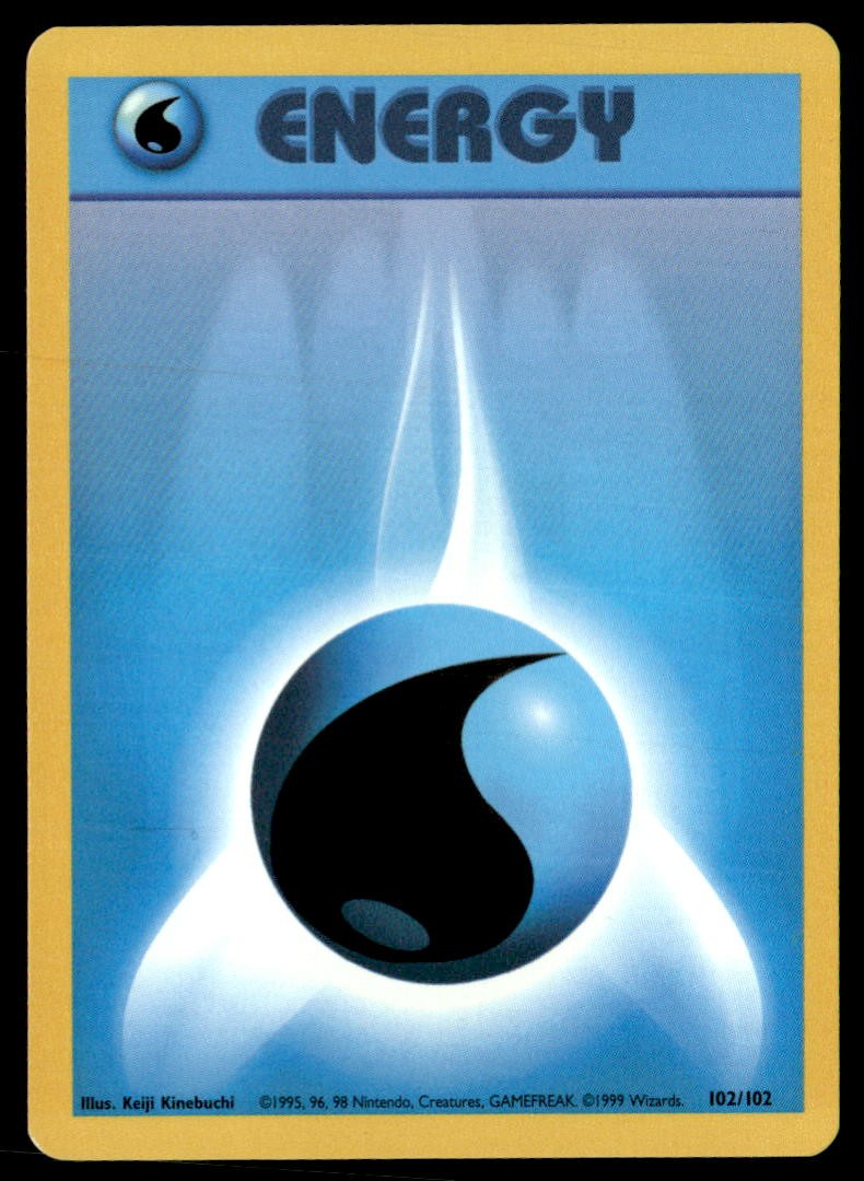 WATER ENERGY 102/102 COMMON BASE SET UNLIMITED POKEMON LP