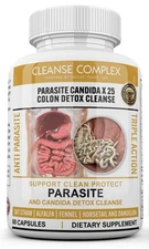 Parasite Cleanse DETOX Body Cleanse Complex Anti-PARASITE Support Cleanse 60 Cap