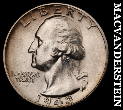 1943-D Silver Washington Quarter - Choice Gem Brilliant Unc  Lustrous  #i6433