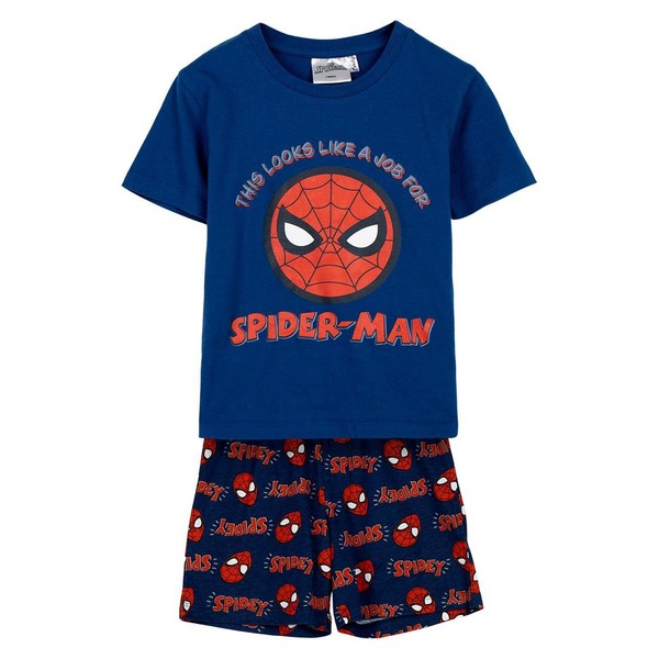 Kurzarm-Pyjama Single Jersey Spiderman Blau - 3 Jahre | Junge Cerdà-image