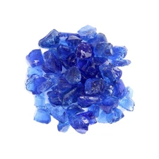 Hiland RGLASS-OB Propane Gas Fire Pit Glass in Ocean Blue, Extreme Tempature ...