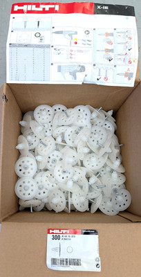 New HILTI  2041742 X-IE Insulation Fasteners-BOX of 300 ea.- free Ship