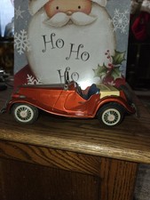 RARE Vintage Bandai Tin Friction Car MG TD 1950's Japan Red Nice Paint Toy