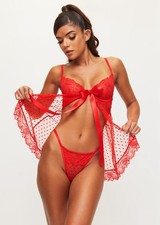 Ann Summers Women  s Red Bon Bon Babydoll Set Size Medium
