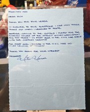 Autographed Signed Mike Marson Handwritten Letter Ice Hockey February 1976