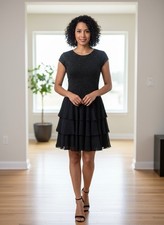 Vintage Late Edition Ltd Black Evening/Cocktail Dress Size 8