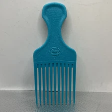 Vintage Goody Comb Hair Pick Lift Turquoise Textured 80's, 90's 6.5"