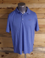   Greg Norman for Tasso Elba Men's Blue Five Iron Golf Polo Shirt - Medium