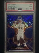 Panini Mosaic No Huddle Blue Joe Burrow #43 /75 PSA 9 Cincinnati Bengals 2024