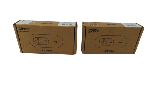 Lot of 2 Logitech C505e HD 720p Business Webcam 9ft Long Range Mic - 第 1/3 張圖片