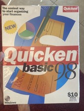 Intuit Quicken Basic 98 CD-ROM For Windows - SEALED