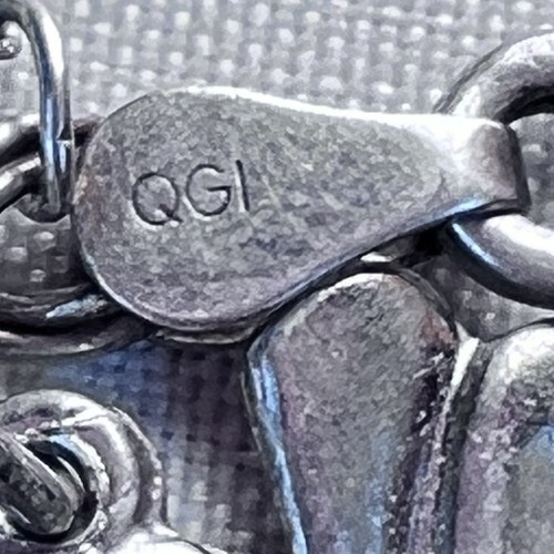 "Brazalete QGI 925 Italia Plata Esterlina 6.75"" Corazón Paz Corona 16 Dijes" - Imagen 3 de 9