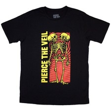 Men's Pierce The Veil Wavy Skeleton T-shirt X-Large Black