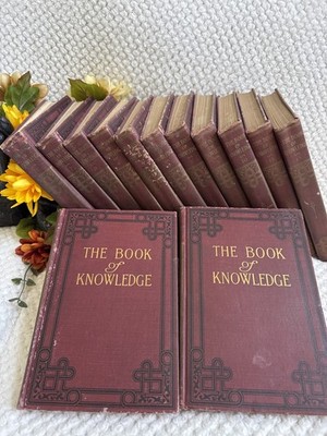 Antique 1923 Book of Knowledge   13 Vol Set   Grolier Children s Encyclopedia