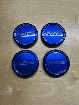 RAYS Volk Racing Center Cap ZE40 TE37 HYF Blue CE28 MODEL-01 LOW HL 4pcs