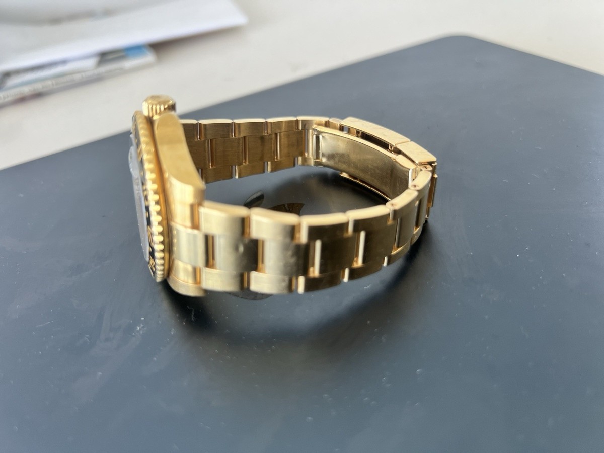 Rolex GMT-Master II 116718LN Gold Oyster Bracelet with Black Bezel