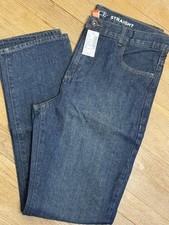 Childrens Place Straight Leg Boys SZ 18 Husky Blue Med Wash Adjust Waist