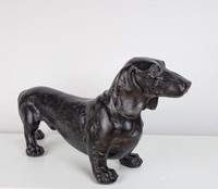 Werner Voss Dackel Dekofigur Anthrazit 19 Cm – Hund Skulptur Polyresin Wohn Deko