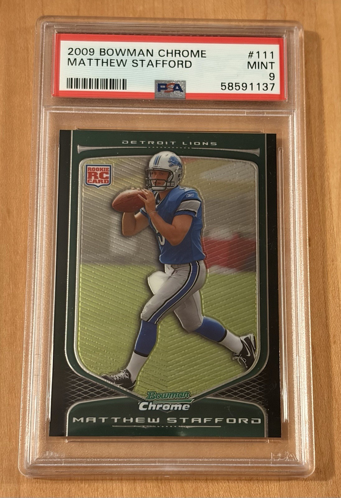 2009 Bowman Chrome Matthew Stafford #111 PSA 9