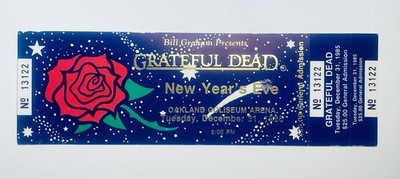 Grateful Dead - New Year's Eve 12/31/85 Concert FULL Ticket