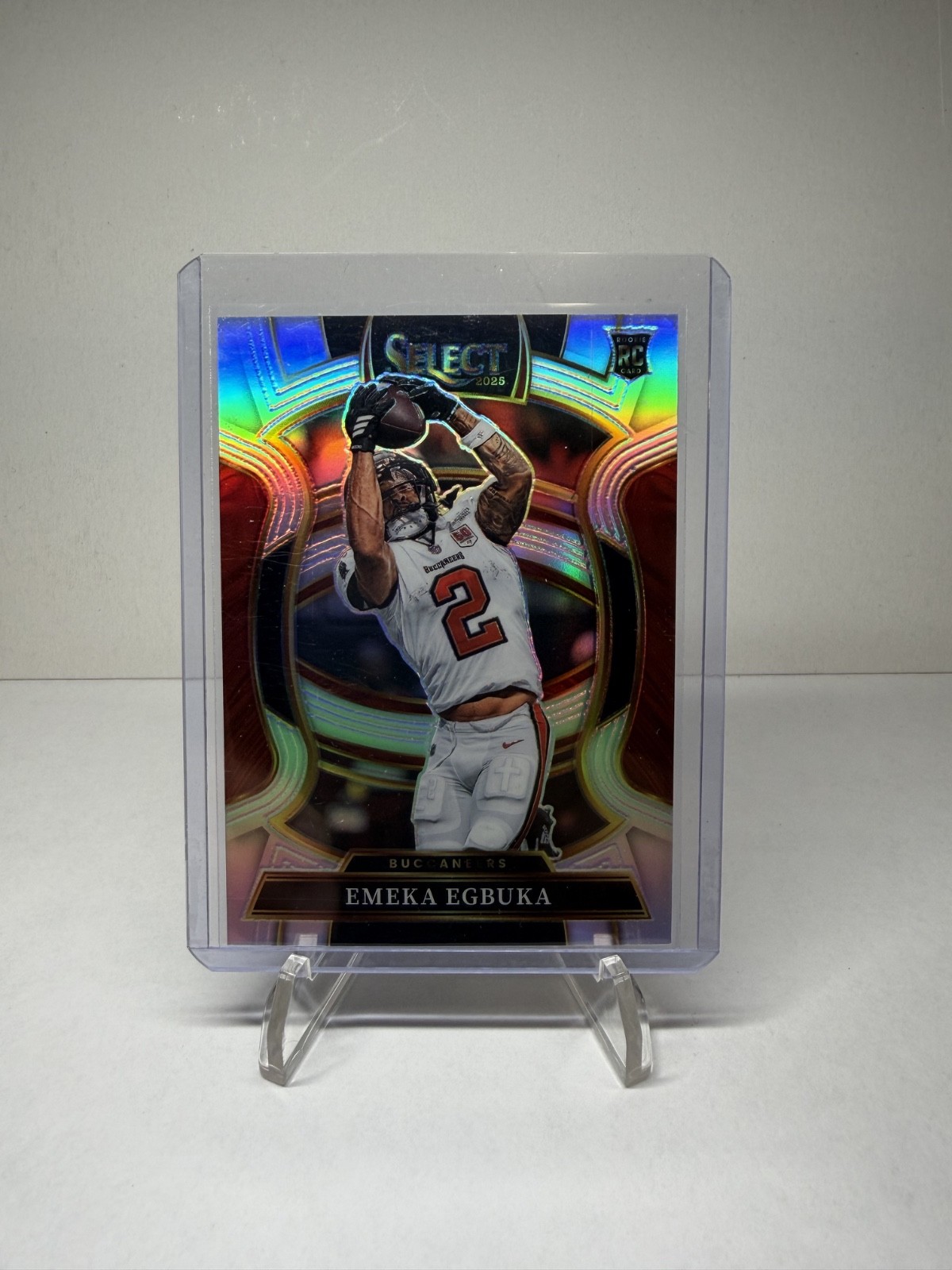 2025 Panini Select RC Emeka Egbuka Concourse Silver Prizm #37 Rookie Buccaneers
