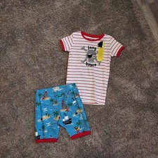 NWT Little Blue House Boys Size 8 Pirate Summer Pajamas Set Shorts Shirt