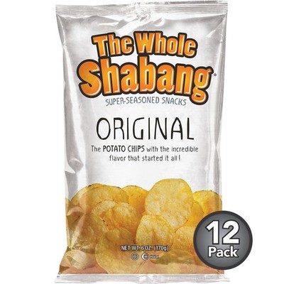 The Whole Shabang Original Potato Chips 6oz  (12 Pack) FULL SIZE