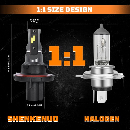 6000K Bombillas LED H13 9008 para Jeep Wrangler 07-2021 haz alto bajo blanco - Imagen 9 de 9