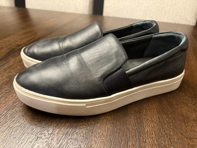 Birdies The Swift Womens Black Leather Comfort Slip On Sneakers Shoes Size 8.5