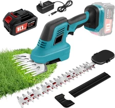 Electric Hedge Trimmer Cordless Grass Shear Shrub Trimmer with Battery & Charger