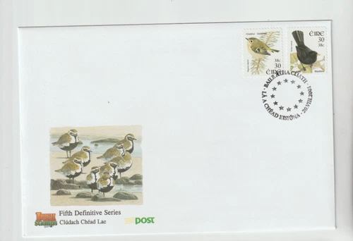 Ireland 2001 9th Definitive Series S/Adh coil Dual Currency FDC