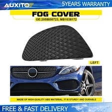 Front Driver Side Fog Light Trim Cover Black For Mercedes Benz 2017-2018 C300